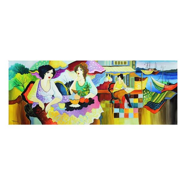 Patricia Govezensky, "Back In Town" Original Watercolor with Letter of Authentic