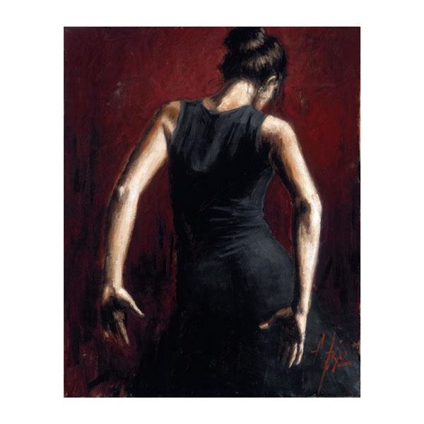 Fabian Perez, "El Baile Del Flamenco Rojo II" Hand Textured Limited Edition Gicl