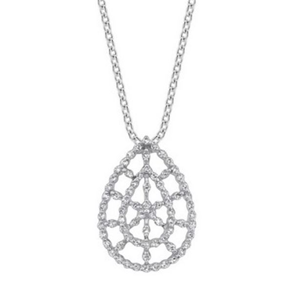 14k White Gold 0.52CTW Diamond Pendant, (I1-I2/H-I)