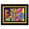 Image 1 : Romero Britto, "Sunshine" Framed Original Mixed Media on Canvas, Hand Signed wit