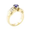 Image 4 : 1.23 ctw Blue Sapphire And Diamond Ring - 14KT Yellow Gold