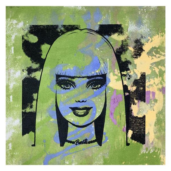 Gail Rodgers, "Barbie" Hand Signed Original Hand Pulled Silkscreen Mixed Media o