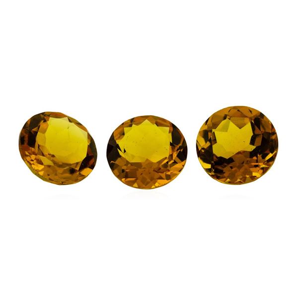 16.35 ctw.Natural Round Cut Citrine Quartz Parcel of Three