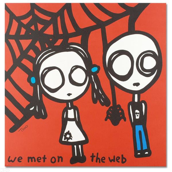 "We Met on the Web" Limited Edition Lithograph by Todd Goldman, Numbered and Han