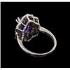 Image 3 : 14KT White Gold 4.71 ctw Tanzanite and Diamond Ring