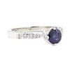 Image 1 : 1.69 ctw Sapphire And Diamond Ring - Platinum