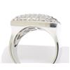 Image 7 : Large 18k White Gold 3.60 ctw Black & White Diamond Square Cushion Ladies Ring