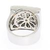 Image 8 : Large 18k White Gold 3.60 ctw Black & White Diamond Square Cushion Ladies Ring