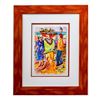 Image 1 : Patricia Govezensky, "Dancing" Framed Original Watercolor with Letter of Authent