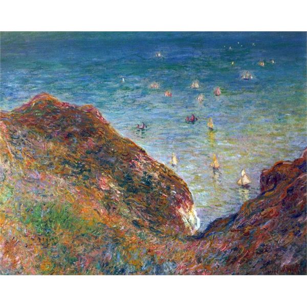 Claude Monet - On the Cliffs of Pour Ville, Fine Weather