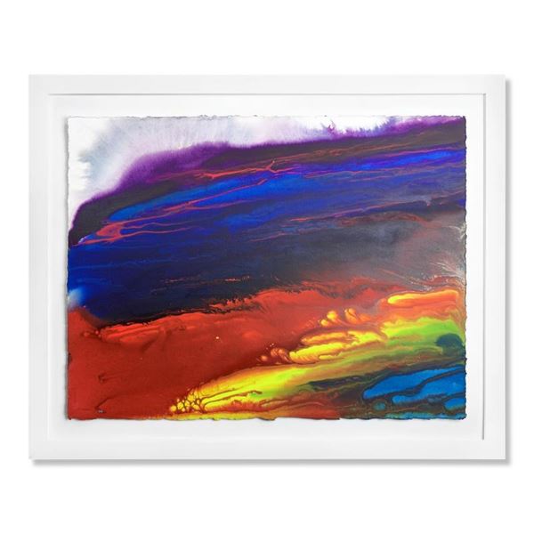 Wyland, "Reef Colors 17" Framed Original Watercolor Painting Hand Signed with Le