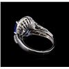 Image 3 : 3.00 ctw Tanzanite and Diamond Ring - 14KT White Gold