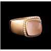 Image 1 : Fred of Paris Pain De Sucre Rose Quartz and Diamond Ring - 18KT Pink Gold