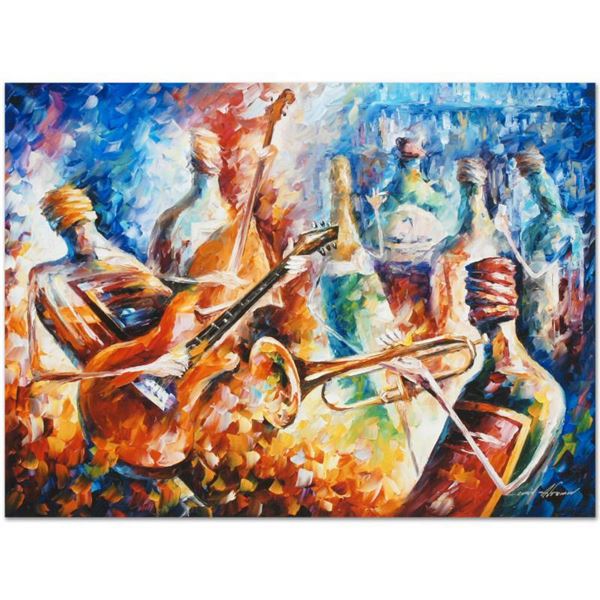 Leonid Afremov (1955-2019) "Bottle Jazz II" Limited Edition Giclee on Canvas, Nu