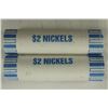 Image 1 : 2-$2 ROLLS OF 2010-D JEFFERSON NICKELS BU