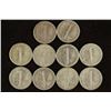 Image 2 : 10 ASSORTED 1940'S MERCURY DIMES