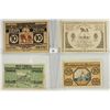 Image 1 : 4 ASSORTED GERMAN NOTGELDS 2-10 & 2-20 HELLERS