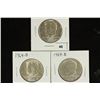 Image 1 : 1964 & 2-1964-D 90% SILVER KENNEDY HALF DOLLARS
