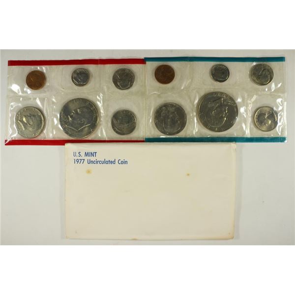 1977 US MINT SET (UNC) P/D (WITH ENVELOPE)