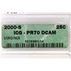 Image 3 : 2000-S VIRGINIA QUARTER ICG PR70 DCAM