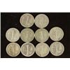 Image 2 : 10 ASSORTED 1930'S MERCURY DIMES