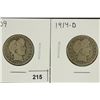 Image 1 : 1909- & 1914-D BARBER QUARTERS