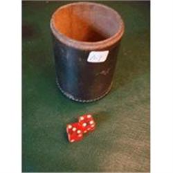 Stacking Dice cup which has a flat edge