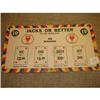 Image 2 : Jacks or Better Payoff sign for punch board or pull tab