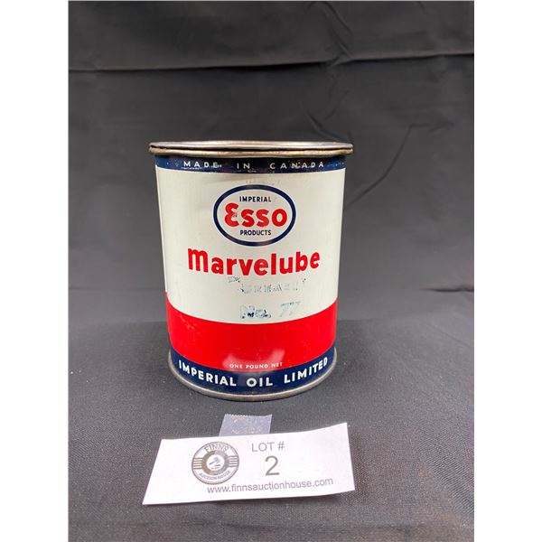 Made In Canada Esso Marvelube 1lb Imperial Oil Limited Tin