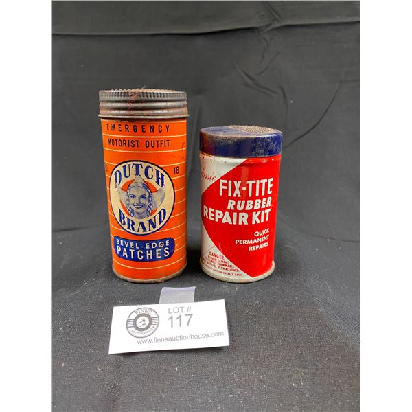 2 Vintage Tire Repair Kits, Dutch Brand And Fix Tite