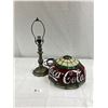 Image 2 : Nice Reproduced Coca-Cola Stained Glass Table Lamp