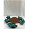 Image 2 : Very Nice Vintage Blue Mountain Pottery Lazy Susan With Serving Dishes
