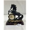 Image 1 : Nice Horse Mantel Clock Piece Called Canadian Wilderness