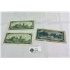 Image 2 : 1954 $5 Bank Of Canada Bank Note Plus 2 $1 Bank Notes From 1967, Canada