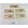 Image 2 : Nice Lot Of 5 Old Canadian $2 Bank Notes