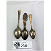 Image 2 : 3 Vintage Sterling Silver Spoons, Vancouver BC, Canada And Military Spoon