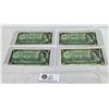 Image 1 : Nice Lot Of 4 1867-1967 Canadian Centennial Bank Of Canada $1 Notes In Holders