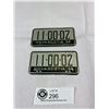 Image 1 : 1954 Matching Pair Of Nova Scotia Mini Bicycle License Plates, Excellent Condition