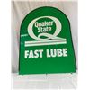 Image 2 : Double-Sided Metal Tombstone Quaker State Fast Lube Sign