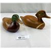Image 1 : Vintage Carved Wood Duck Decoys, Signed Hummel And Folk Art