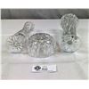 Image 2 : 2 Vintage Crystal Vases, 8"T And Czech Belfor Crystal Bowl, Vintage Toby Mugs And Pin Dish, 3 Royal 