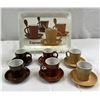 Image 1 : Nice Expresso Set Of Cup And Saucer Plus Serving Tray, 6 Cups And Saucers