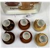 Image 2 : Nice Expresso Set Of Cup And Saucer Plus Serving Tray, 6 Cups And Saucers