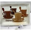 Image 3 : Nice Expresso Set Of Cup And Saucer Plus Serving Tray, 6 Cups And Saucers