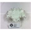 Image 1 : Fenton Milk Glass Ruffle Edge Dish