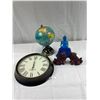 Image 1 : Nice Home Décor Lot Of Clock, Globe, Etc.