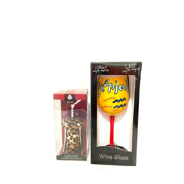 Wine Opener & Wine Glass