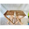 Image 2 : 2 folding wood stands