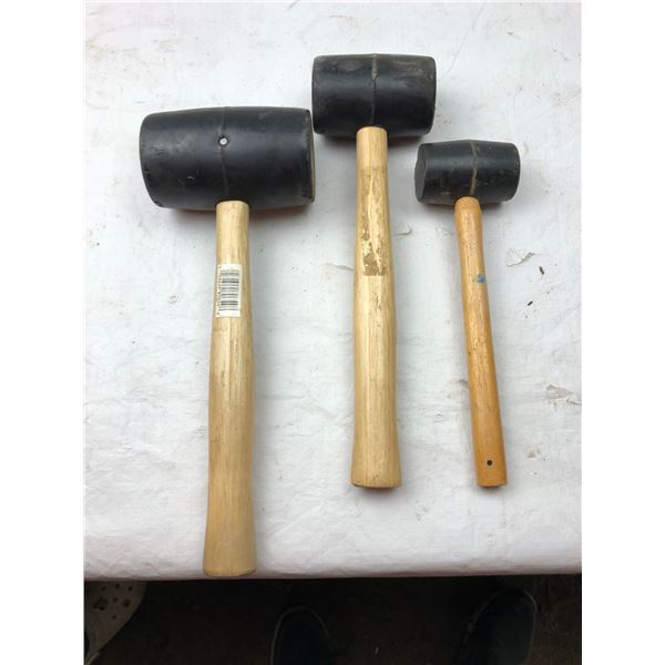3 Rubber Mallets