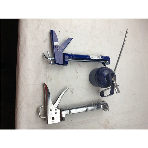 Caulking guns and oil can